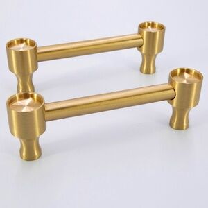 Brass Modern Drawer Pulls, Cabinet Handles, Solid Brass Handles & Pulls Set of 2